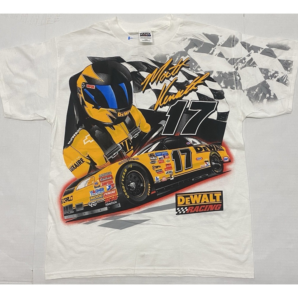 Vintage 1999 NASCAR Matt Kenseth Racing T Shirt Graphic Print. Large